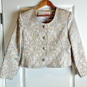 Vintage Henry Lee Petites Pastel Textured Watercolor Blazer